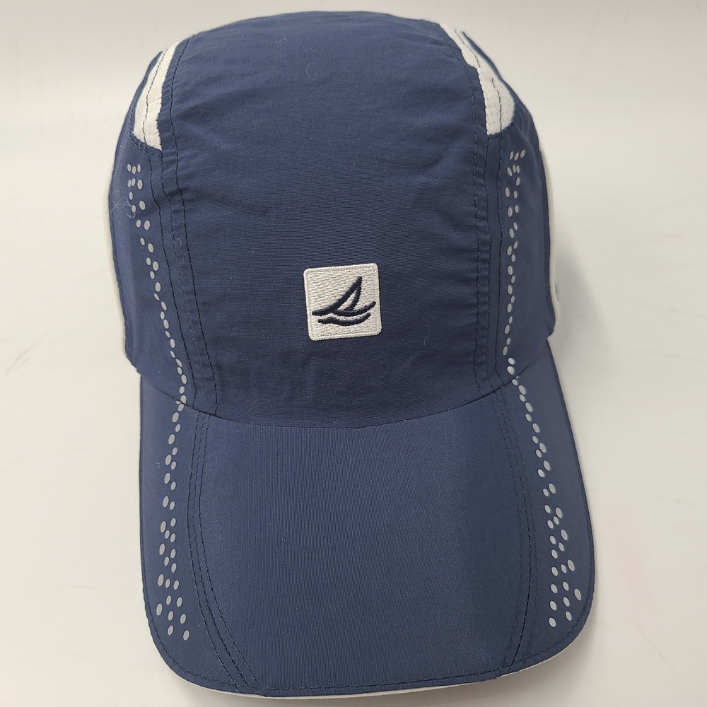 Sperry Top-Sider Hat Adjustable Clip STS35‎ Panel Sailing Boat Blue White Fish